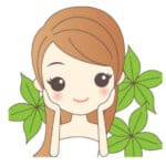 無聲美容角色搭配綠葉插圖,象徵天然純淨與無添加保養理念