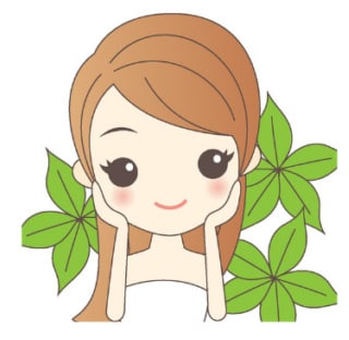 無聲美容角色搭配綠葉插圖,象徵天然純淨與無添加保養理念