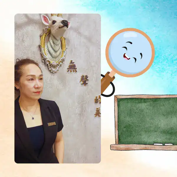 林玟玲老師教導美容學生清粉刺 林玟玲老師教導美容學生清粉刺