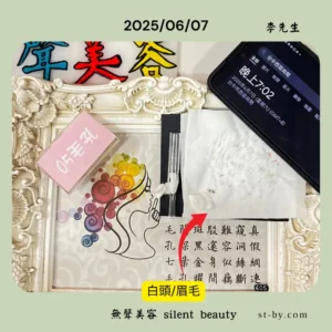 2025/06/07 pore course eyebrow whitehead removal oil analysis